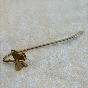 Vintage gold plated butterfly letter opener